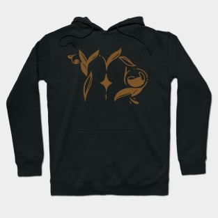 brownish Virgo floral zodiac sign Hoodie